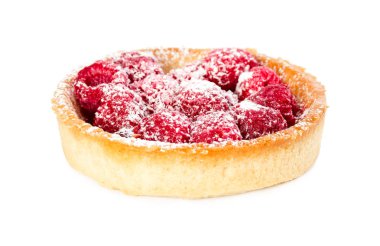 Tartı taze Ahududu ve pudra şekeri ile  