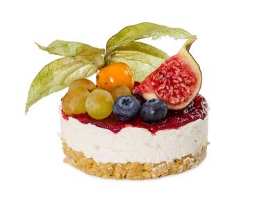 İncir, üzüm, yaban mersini ve physalis Cheesecake  