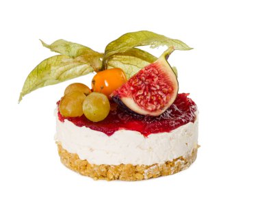 İncir, üzüm ve physalis Cheesecake