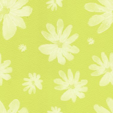 Çiçeklerle sulu boya deseni  