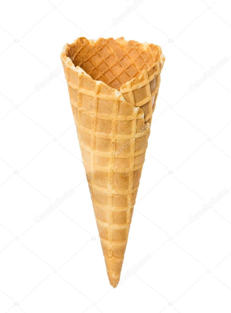 Empty wafer cone for ice cream 