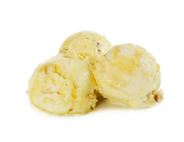 바닐라-바나나 아이스크림의 3 개의 공 — 스톡 사진