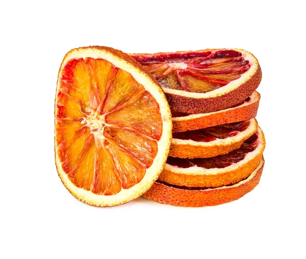 Dried orange slices isolated on white — Stock Photo, Image