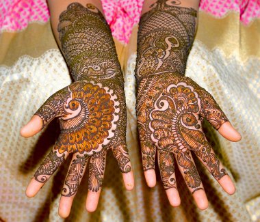 Düğün kız Mehndi eller