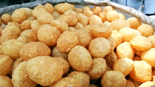Pani Puri Golgappe Chat Item Snack India — Stok Foto