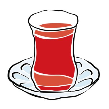 Türk çayı cam hisse senedi vektör