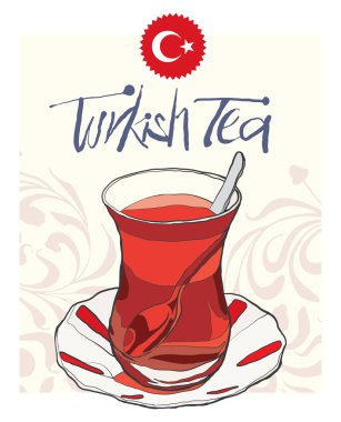 Türk çay bardağı hisse senedi illüstrasyon