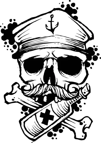 Crâne Pirate Illustration Stock — Image vectorielle