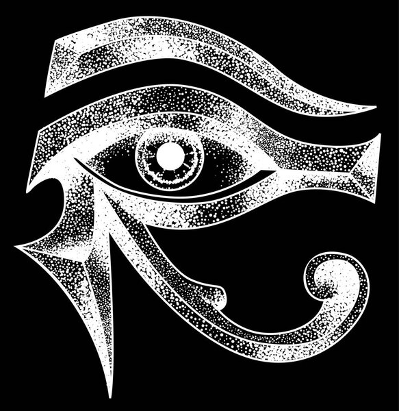 EYE of Horus - reverse moon eye of Thoth stock illustration