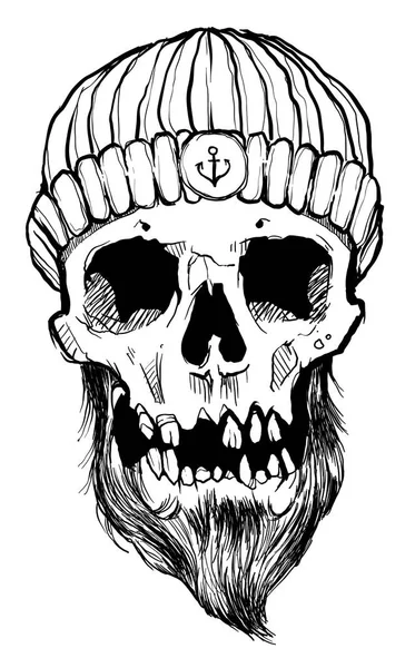 Dessin Vectoriel Skul Pirate Illustration Stock — Image vectorielle