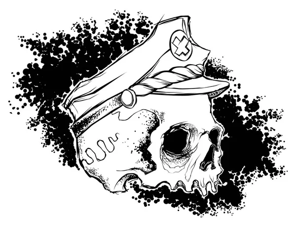 Пиратский Череп Иллюстрация Складе — стоковый вектор