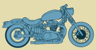 kafe racer vektör çizim - hisse senedi illüstrasyon