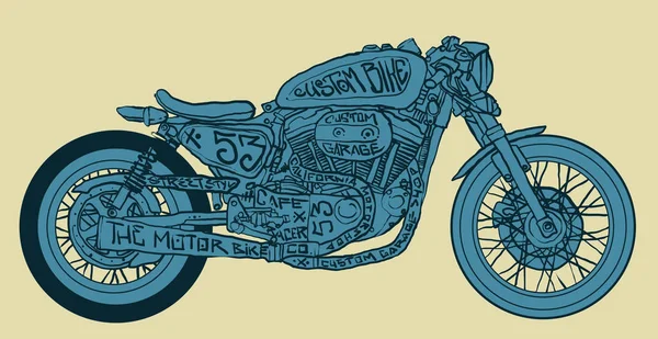 Cafe Racer Vetor Ilustração Ilustração Estoque — Vetor de Stock