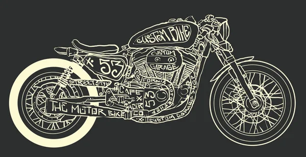 Cafe Racer Vetor Ilustração Ilustração Estoque — Vetor de Stock