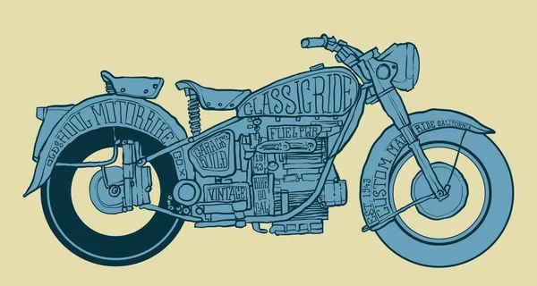 Cafe Racer Vetor Ilustração Ilustração Estoque — Vetor de Stock