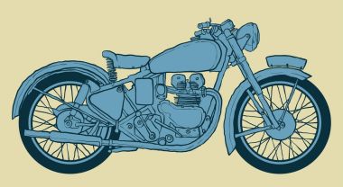 kafe racer vektör çizim - hisse senedi illüstrasyon