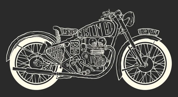 Cafe Racer Vetor Ilustração Ilustração Estoque — Vetor de Stock