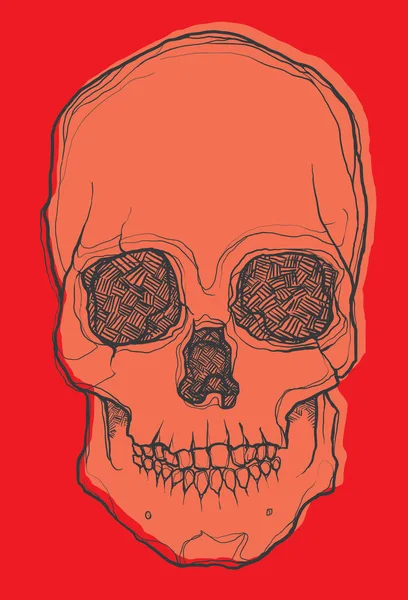 Pop Art Skulls Stock Illustration — Stock Vector