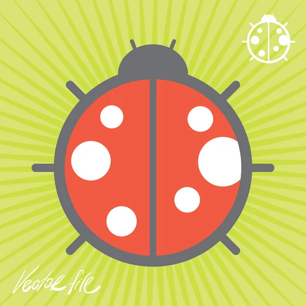 Lady Bug Vektorové Ikony Skladem Ilustrace — Stockový vektor