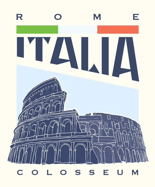 Colosseum İtalya hisse senedi illüstrasyon