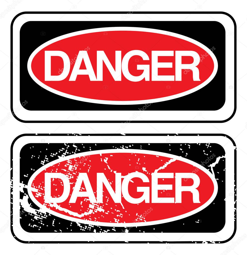 Danger sign stock illustration