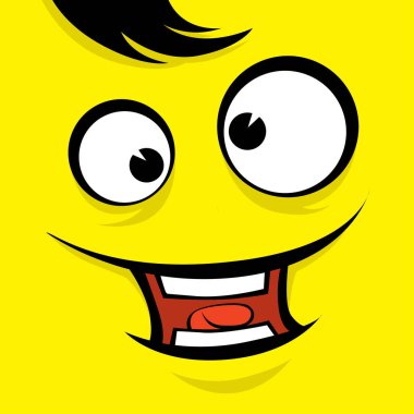 Çizgi film duygular yüz hisse senedi illüstrasyon