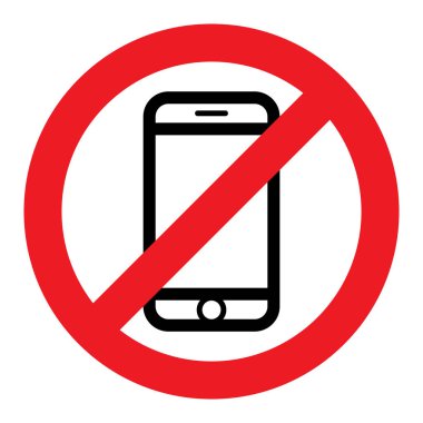 Hiçbir telefon vektör işareti hisse senedi çizim