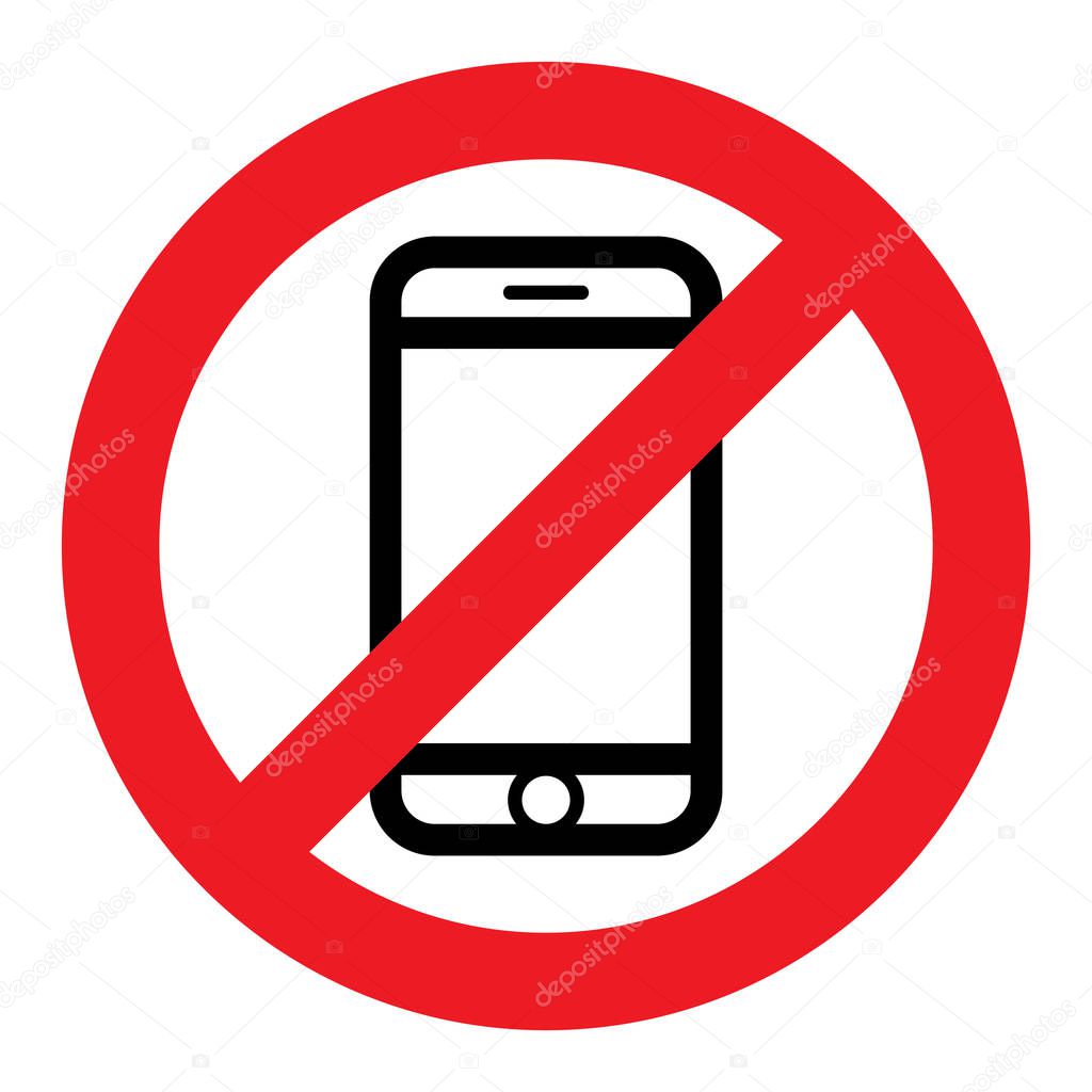 No phone vector sign stock illustration