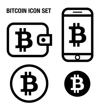 hisse senedi illüstrasyon bitcoin Icon set