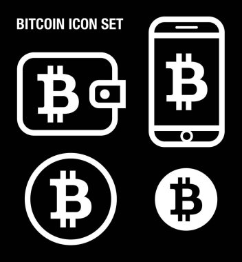hisse senedi illüstrasyon bitcoin Icon set