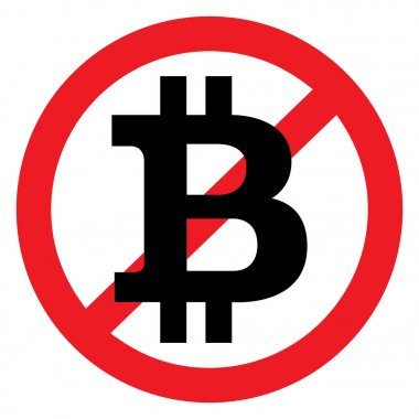 piktogram - hisse senedi illüstrasyon yasak bitcoin