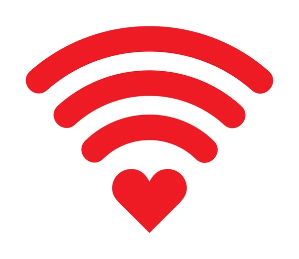 WiFi kalp simge vektör dosyası
