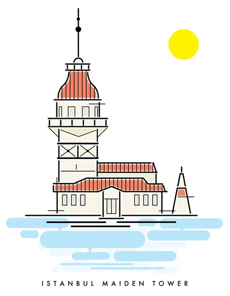 Maiden Tower Istanbul Fichier Vectoriel — Image vectorielle