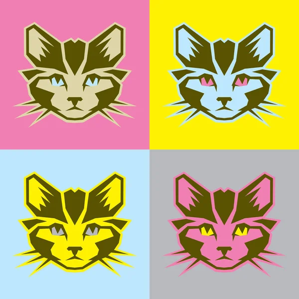 グラフィカルな猫ベクトル ファイル — ストックベクタ