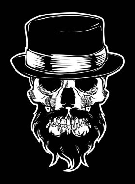 vektör dosyası kafatası el çekilmiş