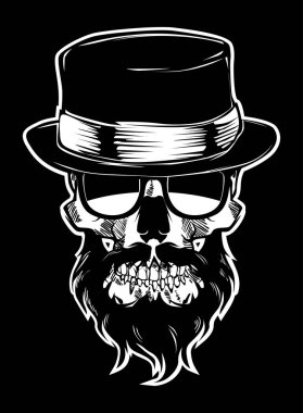 vektör dosyası kafatası el çekilmiş