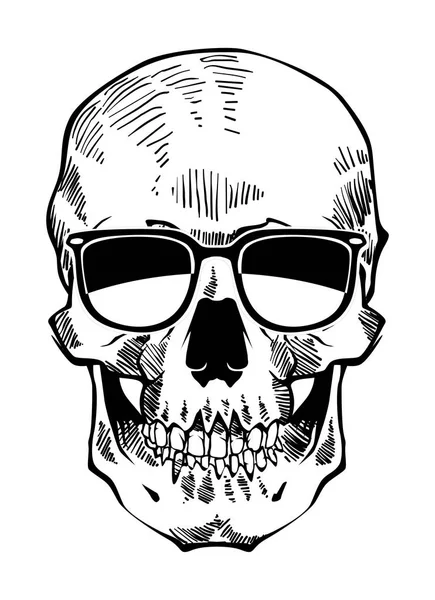Fichier Vectoriel Dessiné Main Crâne — Image vectorielle