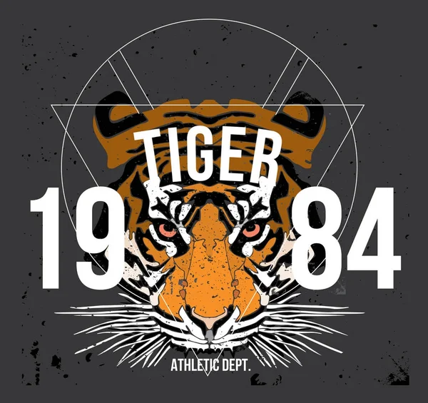 Tygrys Shirt Design Wektor Plik — Wektor stockowy
