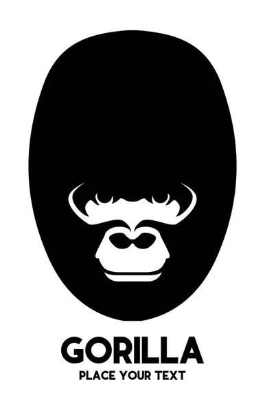 Gorila Ícone Vetor Arquivo —  Vetores de Stock