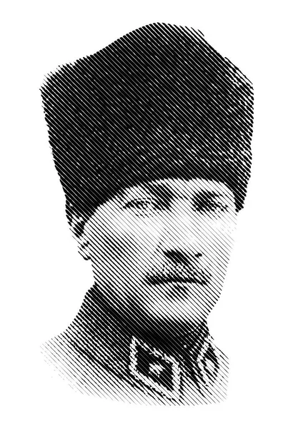 Illustration Portrait Ataturk — Image vectorielle