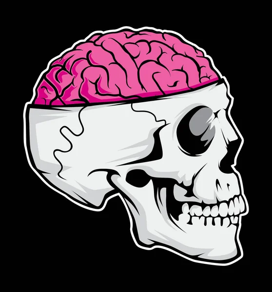 Cranio File Vettoriale Cervello — Vettoriale Stock
