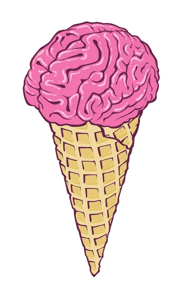 Beyin Dondurma Vektör Dosyası — Stok Vektör