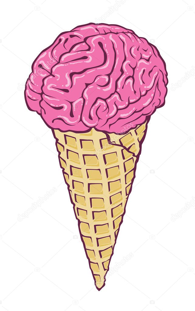 brain ice cream vector file