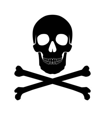 kafatası ve kemikler vektör dosyası