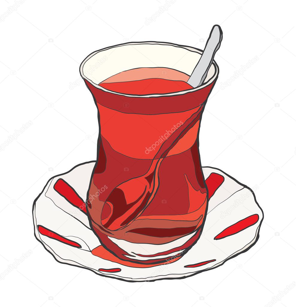 turkish tea vector file