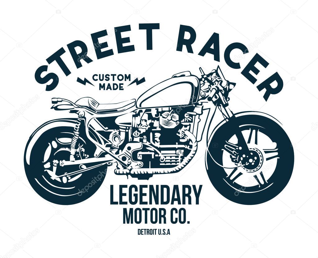 street racer t shirt / poster design vector file