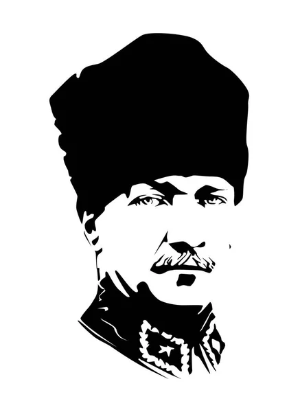 Ataturk Portrait Vector File — Stock Vector