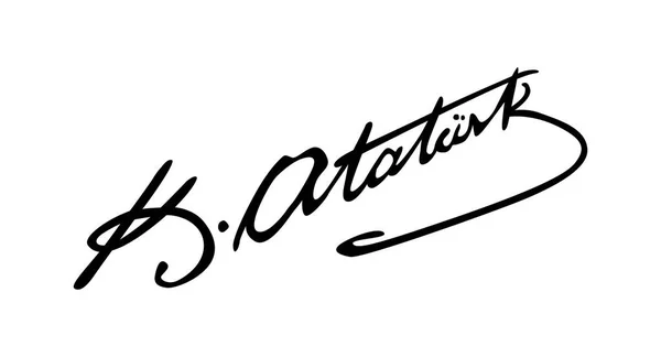 Mustafa kemal Atatürk imza vektör dosyası