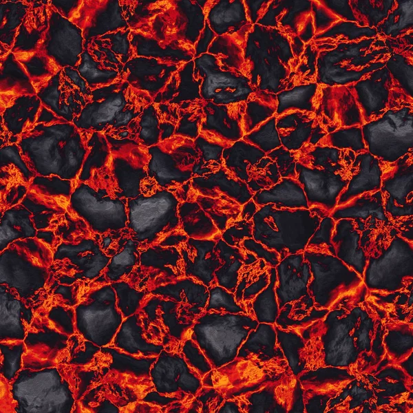 Stream fiery lava — Stock Photo, Image