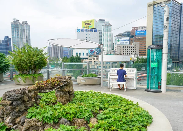 Seul República Coreia Agosto 2019 Seoullo 7017 Seoul Skygarden Skypark — Fotografia de Stock